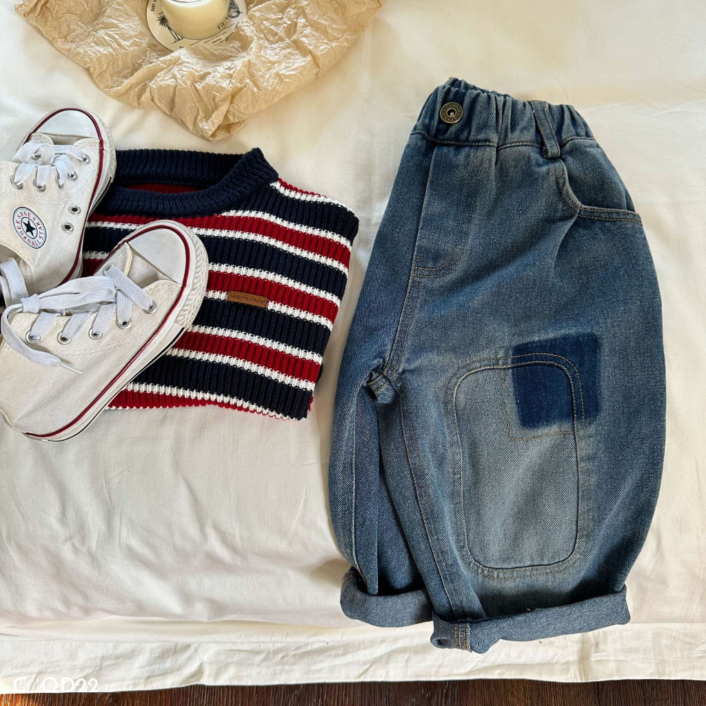 Quần Jeans cho bé EMBES KIDS , quần jeans trẻ em 11kg đến 31kg