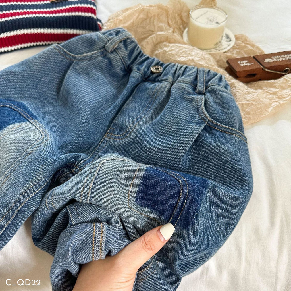 Quần Jeans cho bé EMBES KIDS , quần jeans trẻ em 11kg đến 31kg