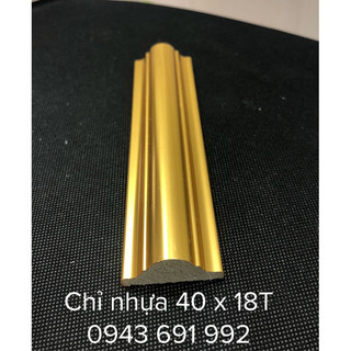 Phào chỉ nhựa composite màu vàng ánh kim bản rộng 4cm