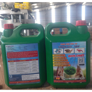 5L Phân Hữu Cơ Vi Sinh Can 5L pha ra 1500L GreenBio Bón Rau, Cây Ăn Trái & Hoa Cảnh