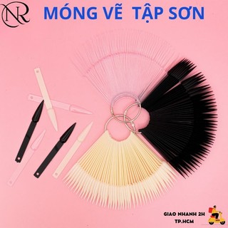 Móng que tập sơn - móng que nail đầu nhọn - Nails Red