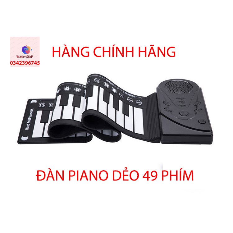 Đàn piano cuộn 49 phím di động vui nhộn cho bé, giúp bé phát triển kỹ năng, tư duy sáng tạo . Hàng Chính Hãng
