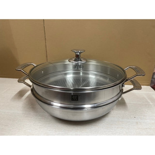 Bộ Chảo Xửng Hấp inox 3 lớp đúc liền khối size 28cm Zwilling