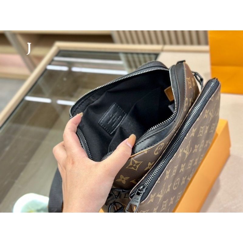 Túi đeo chéo nam LV messenger combo 3 in 1 cực đẹp sz25cm fullbox vip