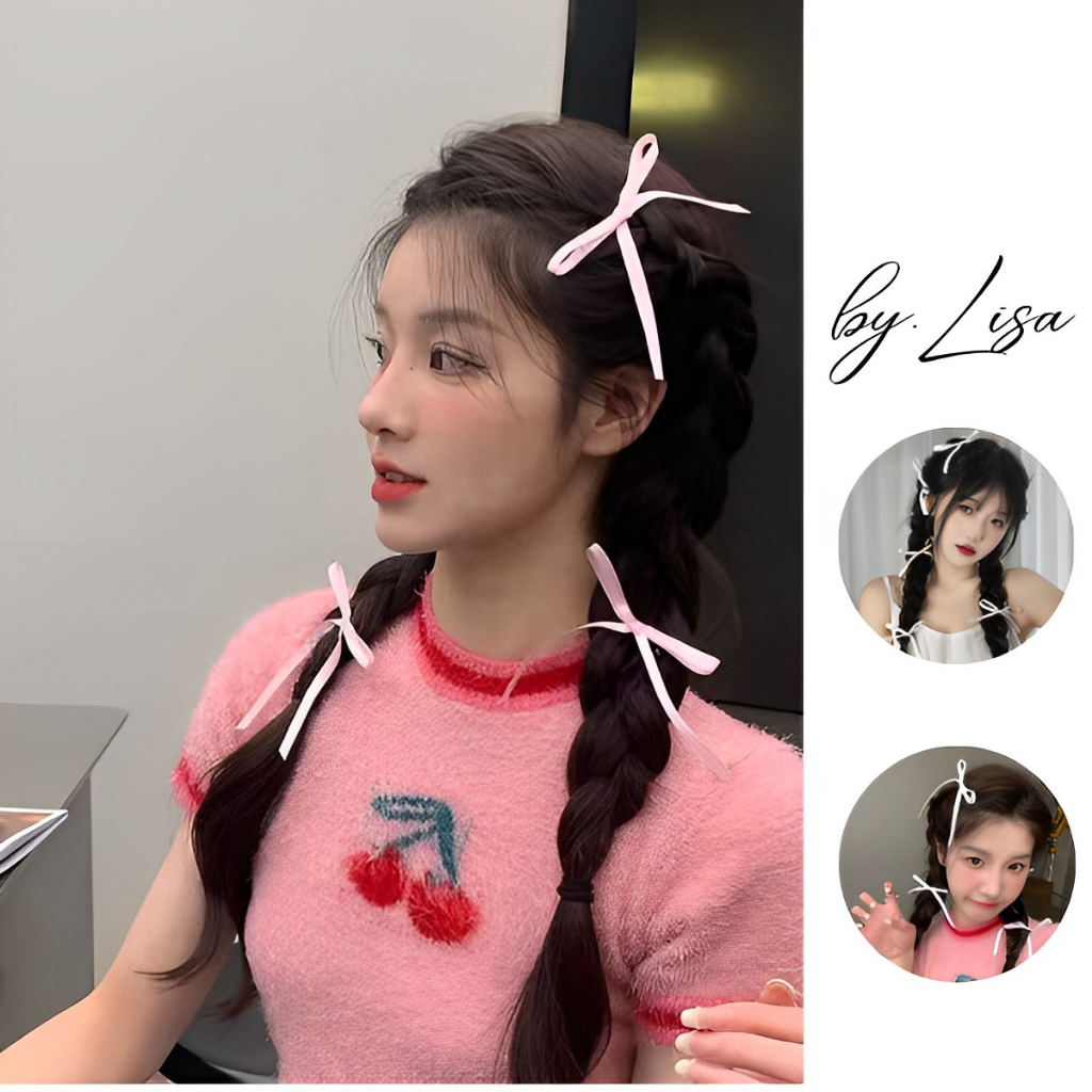 Kẹp Tóc Nơ Ruy Băng phong cách Tiểu Thư, Nơ cài tóc Hot Trend màu sắc Pastel Hàn Quốc kiểu dáng Lolita by.Lisa