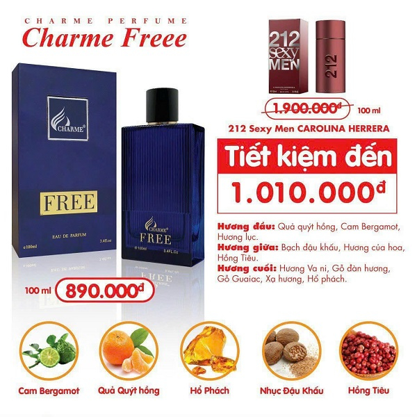Nước hoa nam FREE - SANG TRỌNG, NAM TÍNH VÀ QUYẾN RŨ