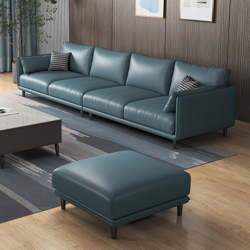 Bộ ghế sofa phòng khách cao cấp phong cách Bắc Âu, ghế da PU nhật, khung gỗi sồi, đệm bọt biển - Bảo hành 2 năm | BigBuy360 - bigbuy360.vn
