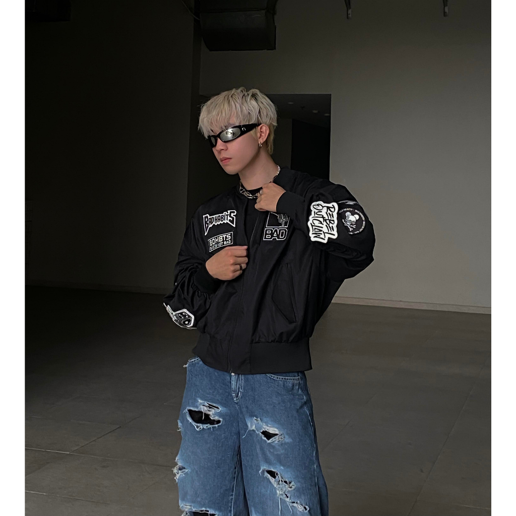 Áo Khoác Nam Nữ Bad Habits BAD D.N.A BOMBER JACKET - LOCAL BRAND CHÍNH HÃNG