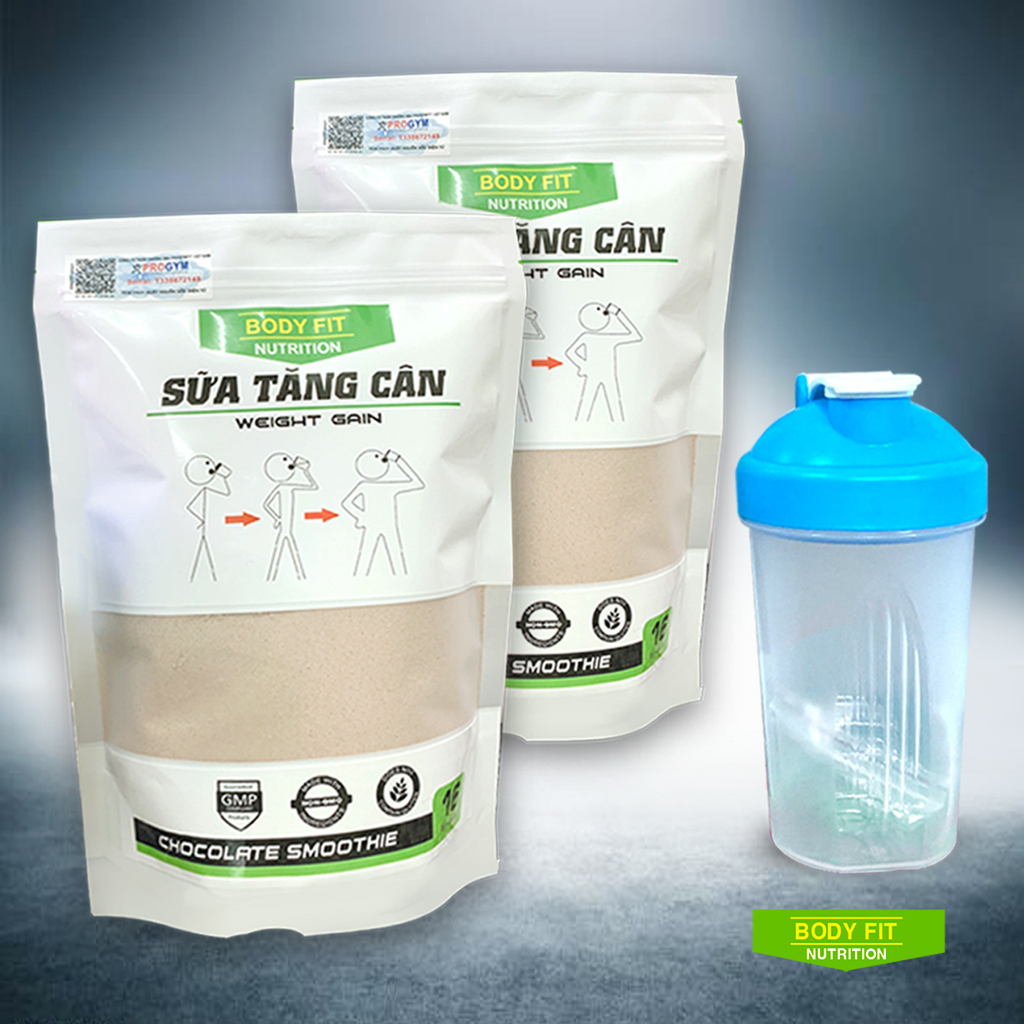 Combo 2 Túi Sữa Tăng Cân Cho Người Gầy BodyFit - Weight Gain + Tặng bình lắc