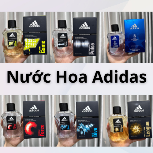Nước hoa ADIDAS Ice Dive /Pure Game/ Dynamic Pulse/ Victory League EDT 100ml Dầu thơm Adidas nam tính thơm lâu