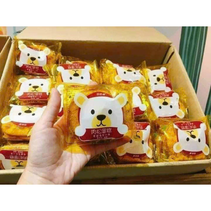 Thùng 30 Chiếc Bánh Ruốc Gấu Siêu Ngon 40g/cái