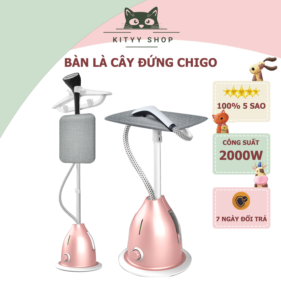 Bàn là hơi nước, bàn ủi cây đứng Chigo là mọi loại vải công suất mạnh