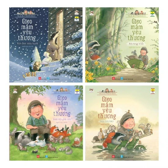Sách Đinh Tị - Combo 4 tập Gieo mầm yêu thương dành cho bé 3 - 9 tuổi (4 Cuốn)