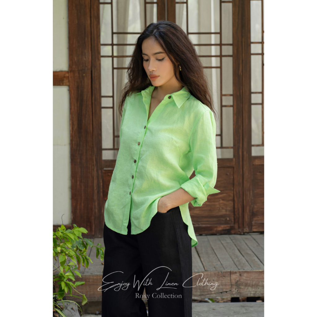 Áo Sơ Mi Linen Cao Cấp Trơn Tay Dài 7020 ROXY