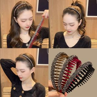 ⚡Băng Đô Cài Tóc Bện Đính Đá Lấp Lánh Phong Cách Mới Cho Nữ