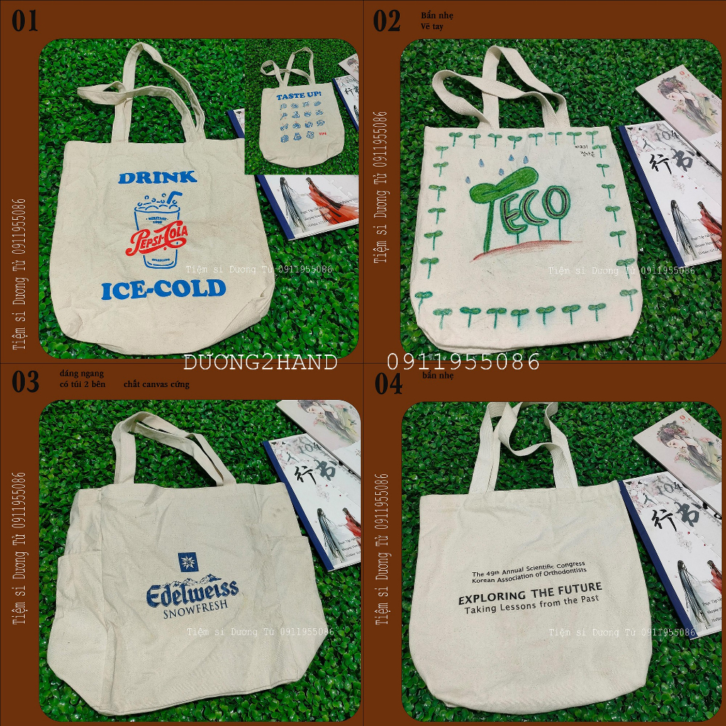 Túi tote 2hand nhiều kiểu dáng và màu sắc