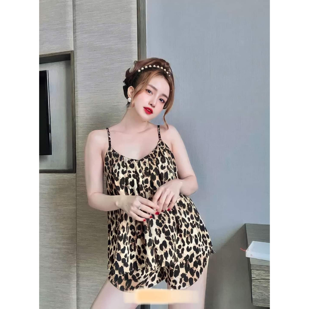 COMBO 2 set đồ xinh bộ pijama tay cộc quần dài và bộ 2 dây xinh xỉu