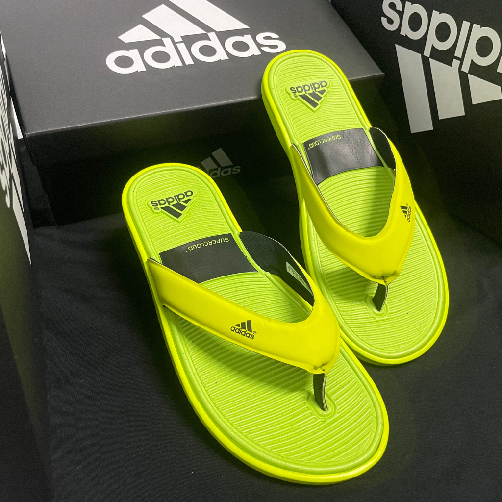 Dép kẹp/ Dép xỏ ngón nam nữ Adidas xanh chuối thể thao đơn giản êm nhẹ/Dép tông/Flip-Flops/Slipper