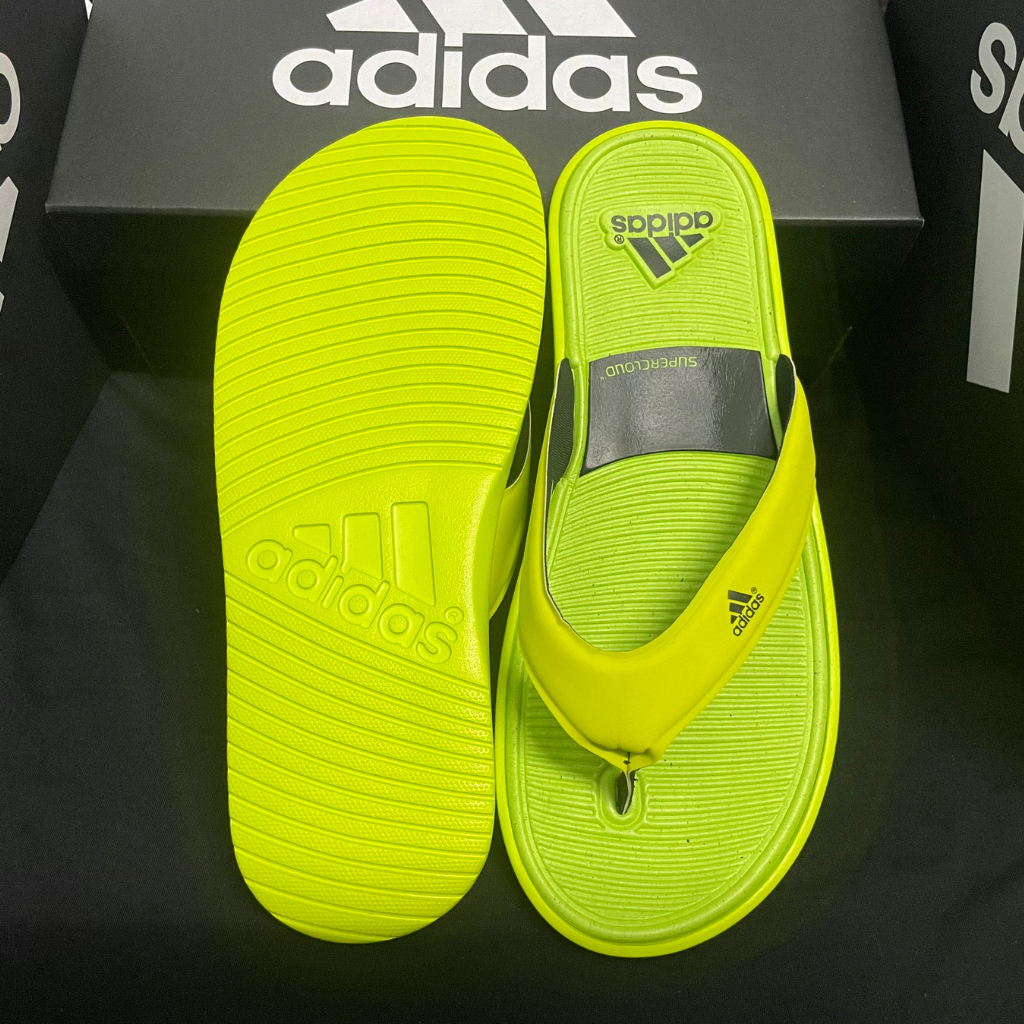Dép kẹp/ Dép xỏ ngón nam nữ Adidas xanh chuối thể thao đơn giản êm nhẹ/Dép tông/Flip-Flops/Slipper