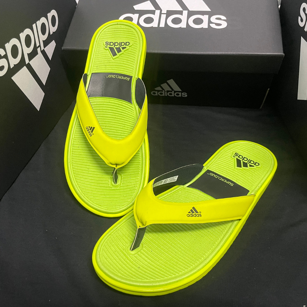 Dép kẹp/ Dép xỏ ngón nam nữ Adidas xanh chuối thể thao đơn giản êm nhẹ/Dép tông/Flip-Flops/Slipper