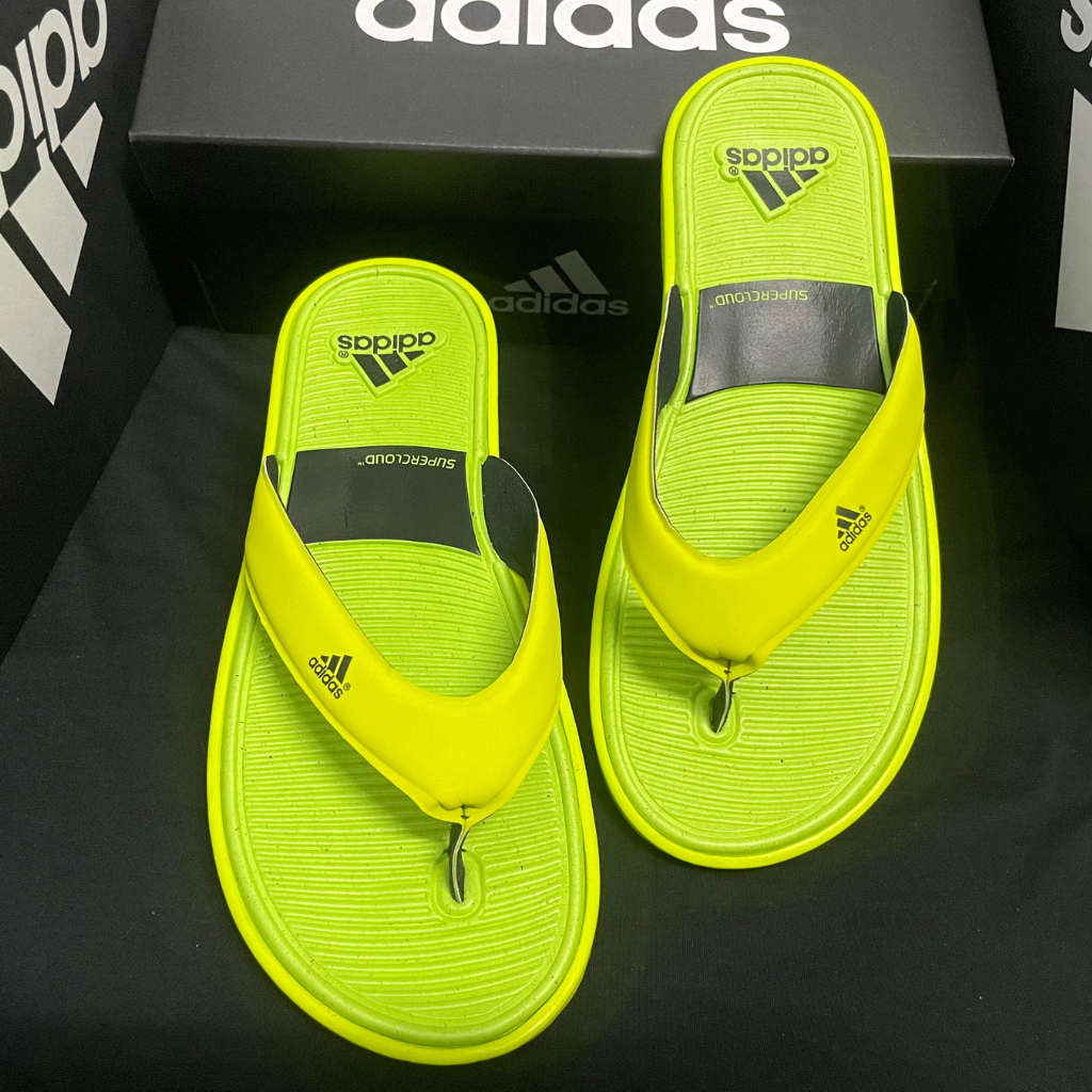 Dép kẹp/ Dép xỏ ngón nam nữ Adidas xanh chuối thể thao đơn giản êm nhẹ/Dép tông/Flip-Flops/Slipper