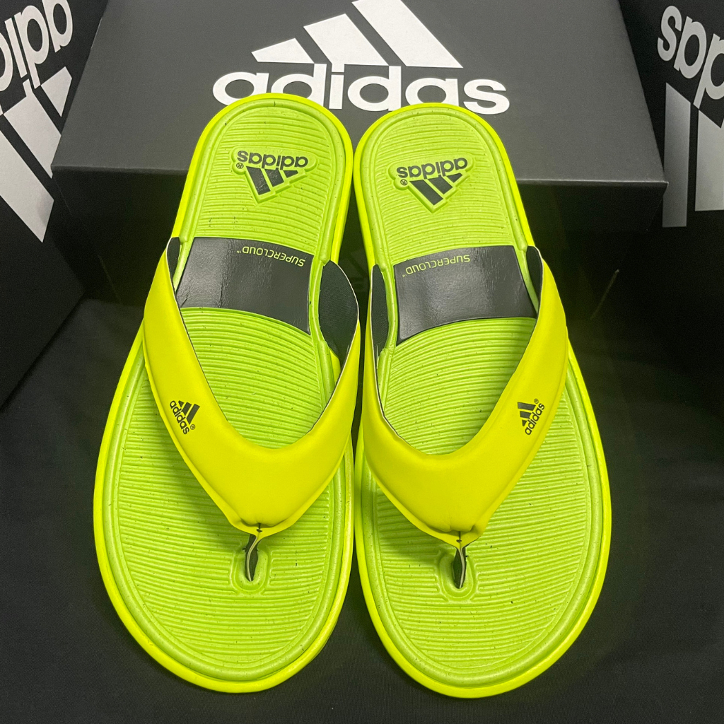 Dép kẹp/ Dép xỏ ngón nam nữ Adidas xanh chuối thể thao đơn giản êm nhẹ/Dép tông/Flip-Flops/Slipper