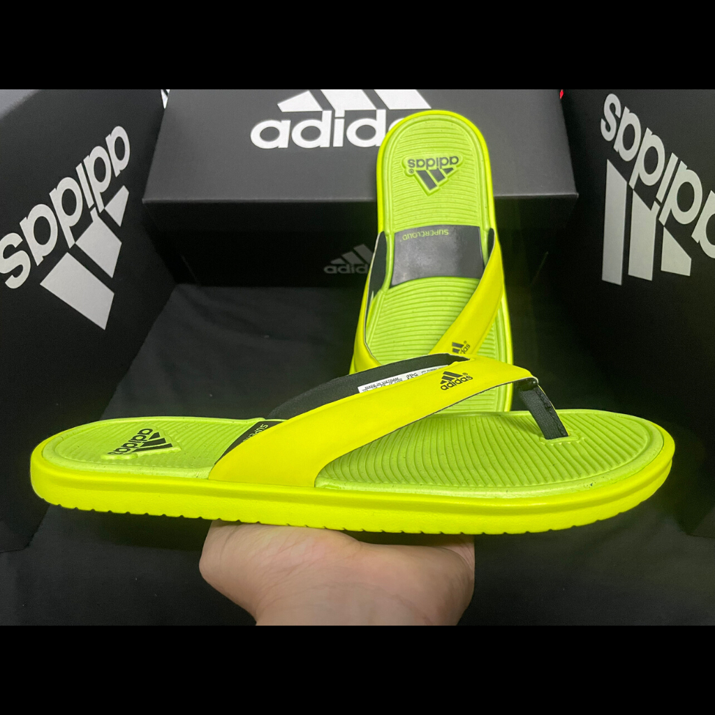 Dép kẹp/ Dép xỏ ngón nam nữ Adidas xanh chuối thể thao đơn giản êm nhẹ/Dép tông/Flip-Flops/Slipper