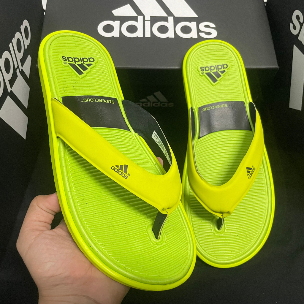 Dép kẹp/ Dép xỏ ngón nam nữ Adidas xanh chuối thể thao đơn giản êm nhẹ/Dép tông/Flip-Flops/Slipper