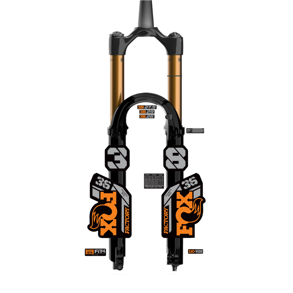 tem decal dán phuộc xe đạp địa hình Fox step cast 38 2021 | cheetahdecals.com