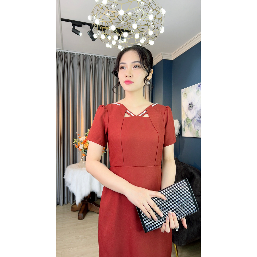 Đầm Trung Niên   Trẻ Trung Thiết Kế Trang Nhã Thanh Lịch Sang Trọng Quý Phái Đi Tiệc Cho Bà Cho Mẹ
