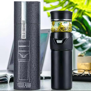 Bình Pha Trà Giữ Nhiệt - Bình Thủy Tinh 2 Lớp Dung Tích 500ml Kèm Lưới Lọc Trà Inox 304