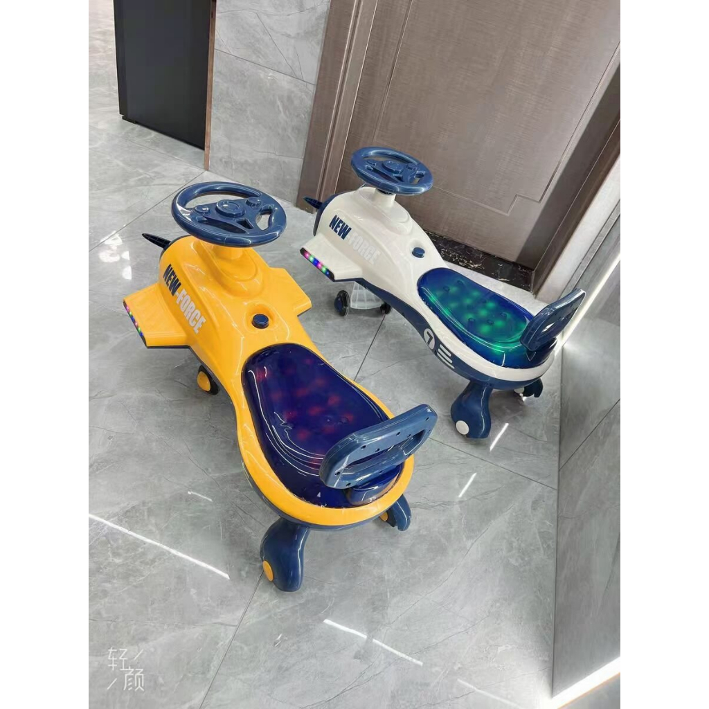 Xe lắc cho bé có đèn nhạc 2in1, xe chòi chân trẻ em mô hình MÁY BAY cao cấp