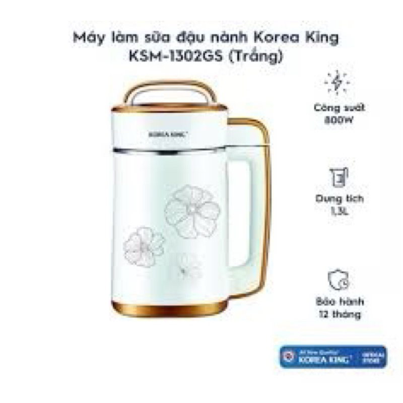 Máy xay và nấu đậu nành KOREAKING KSM-1302GS
