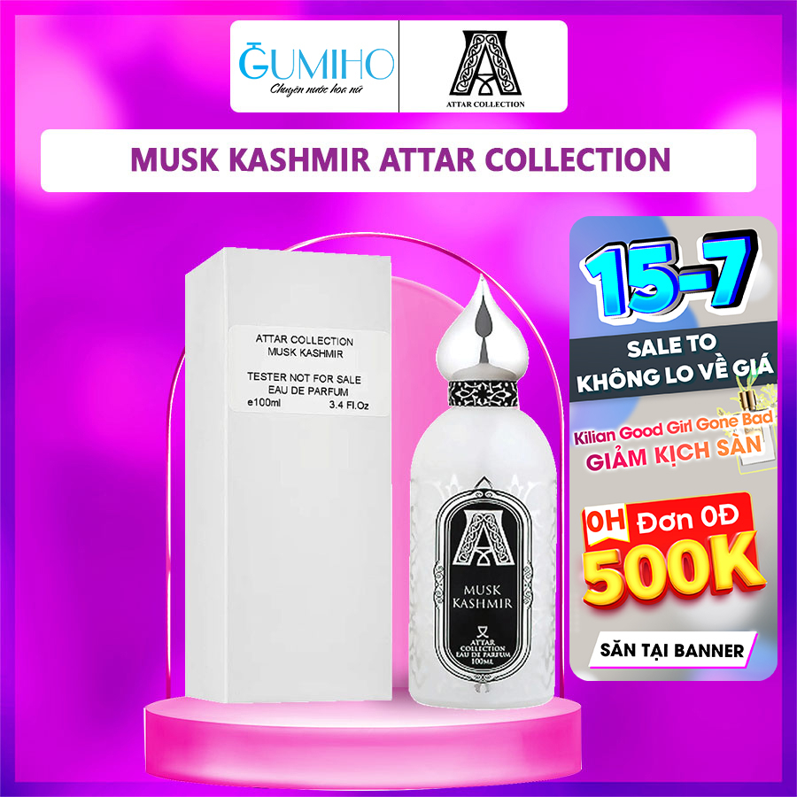 Nước hoa unisex Musk Kashmir Attar Collection Hương xạ tinh khiết gỗ thơm Lâu - Gumiho Perfumes