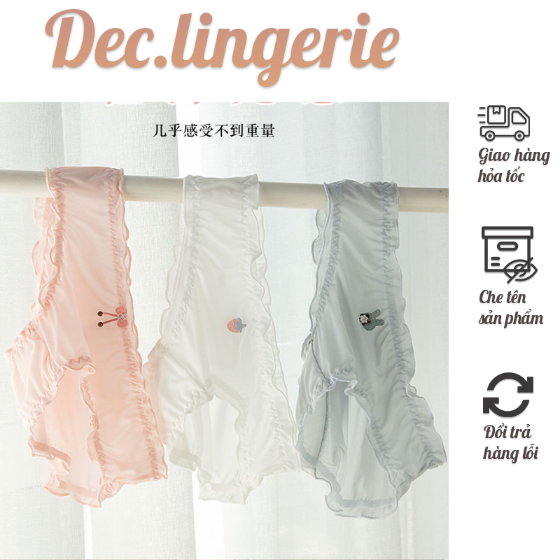 Quần lót nữ ren sexy tôn dáng mềm mại thoáng mát đính nơ gợi cảm và quyến rũ CT10