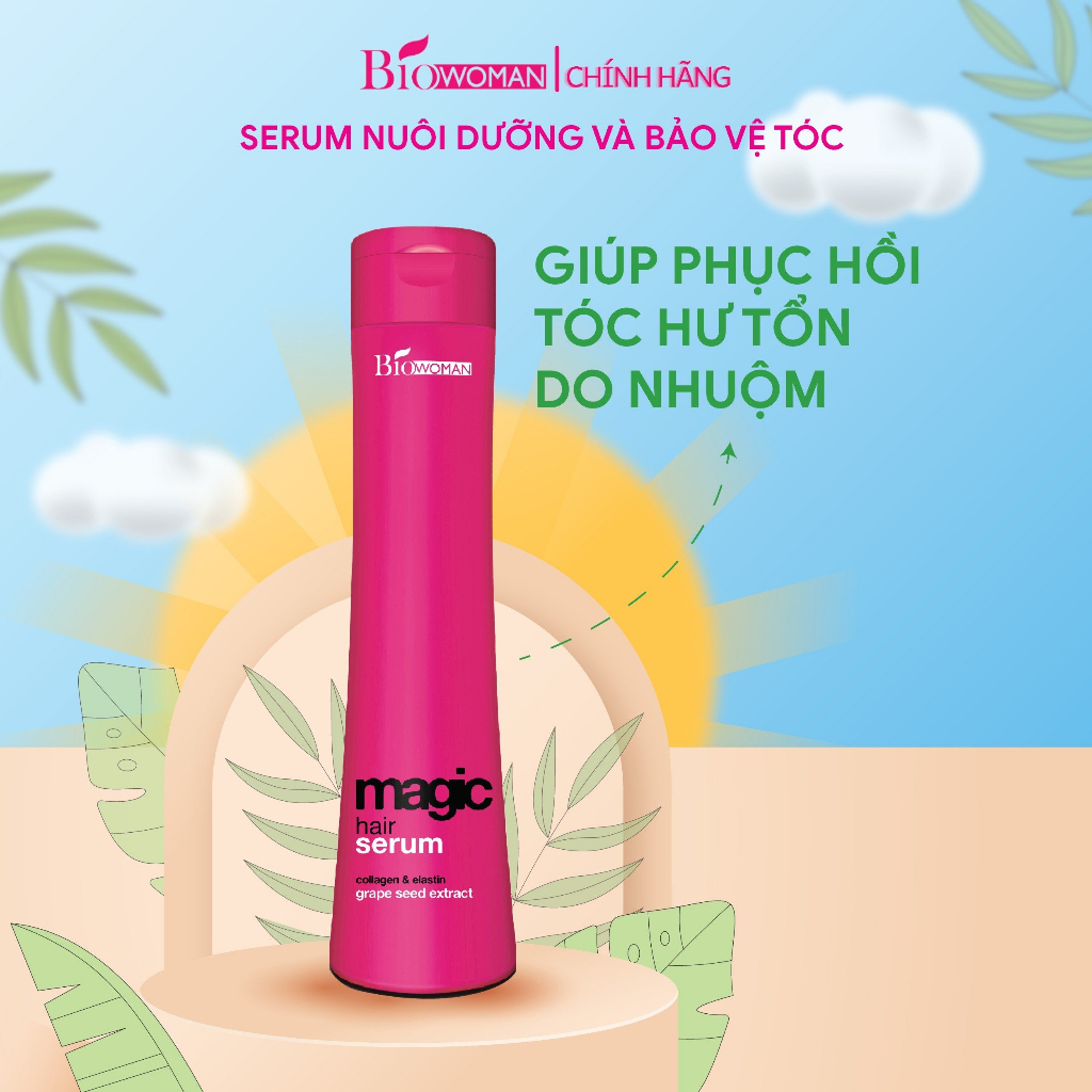 Serum nuôi dưỡng tóc bảo vệ tóc Biowoman Magic Hair bảo vệ tóc khỏi tác động của nhiệt độ cao 250ml Thái Lan