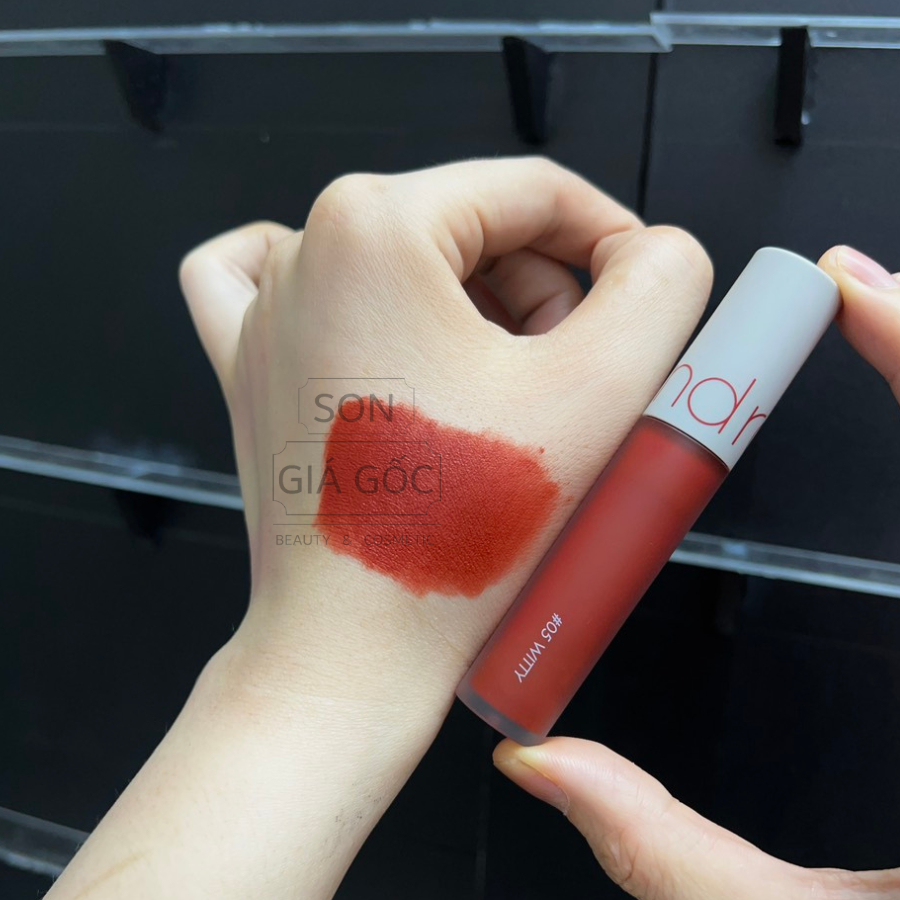 Son kem lì Romand Zero Velvet Tint 05 Witty màu đỏ gạch