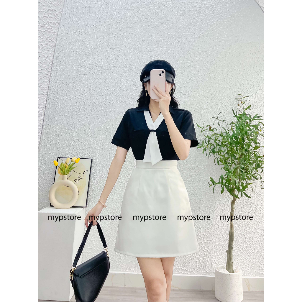 Áo sơ mi kèm dây đan rời tay ngắn mypstore