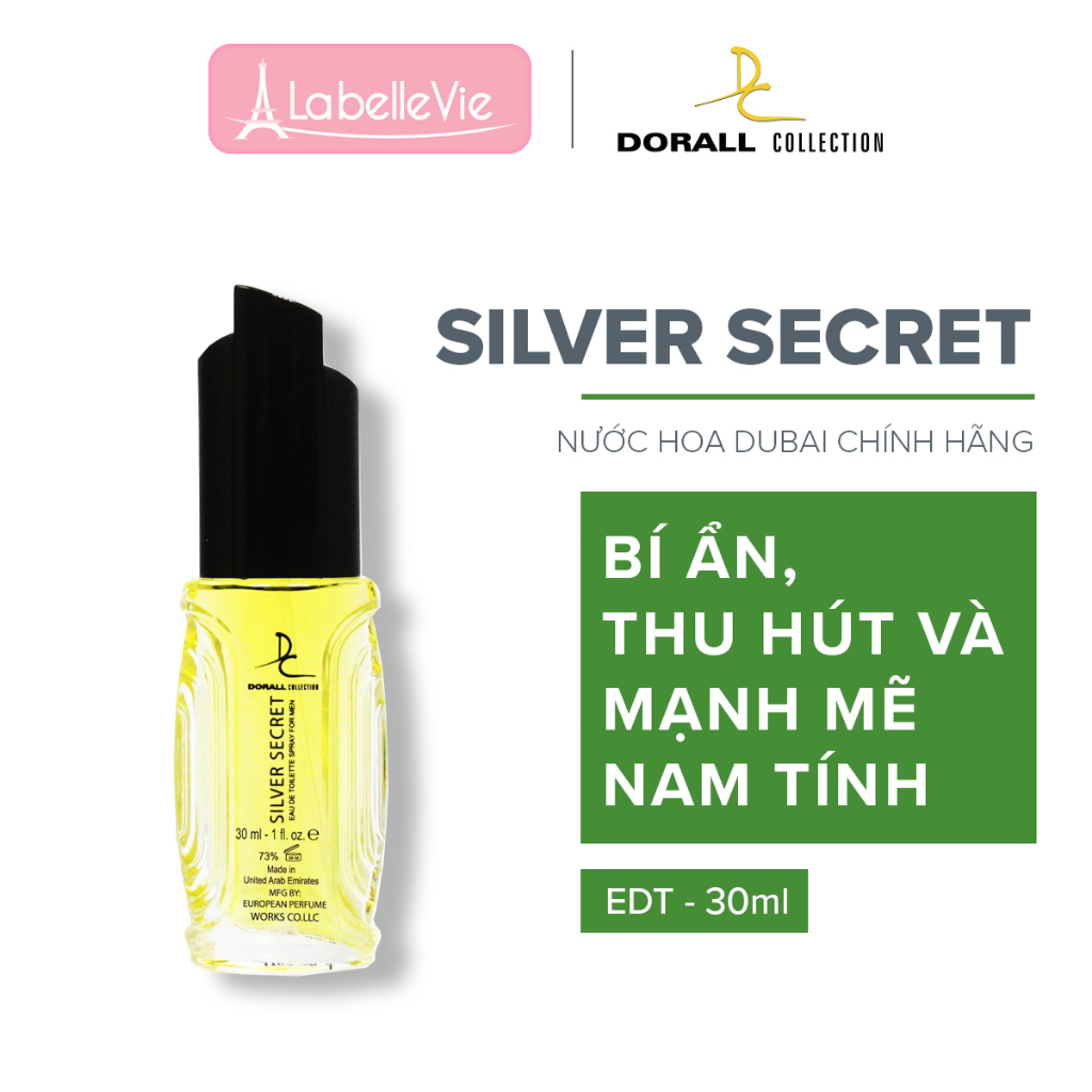 Nước Hoa Dubai nam chính hãng Dorall Collection SILVER SECRET hương thơm bí ẩn và thu hút 30ml