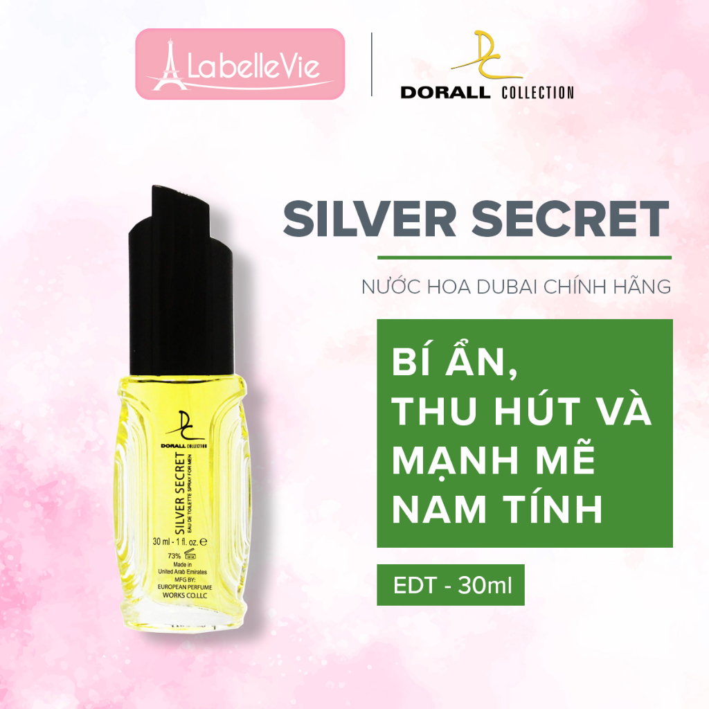 Nước Hoa Dubai nam chính hãng Dorall Collection SILVER SECRET hương thơm bí ẩn và thu hút 30ml