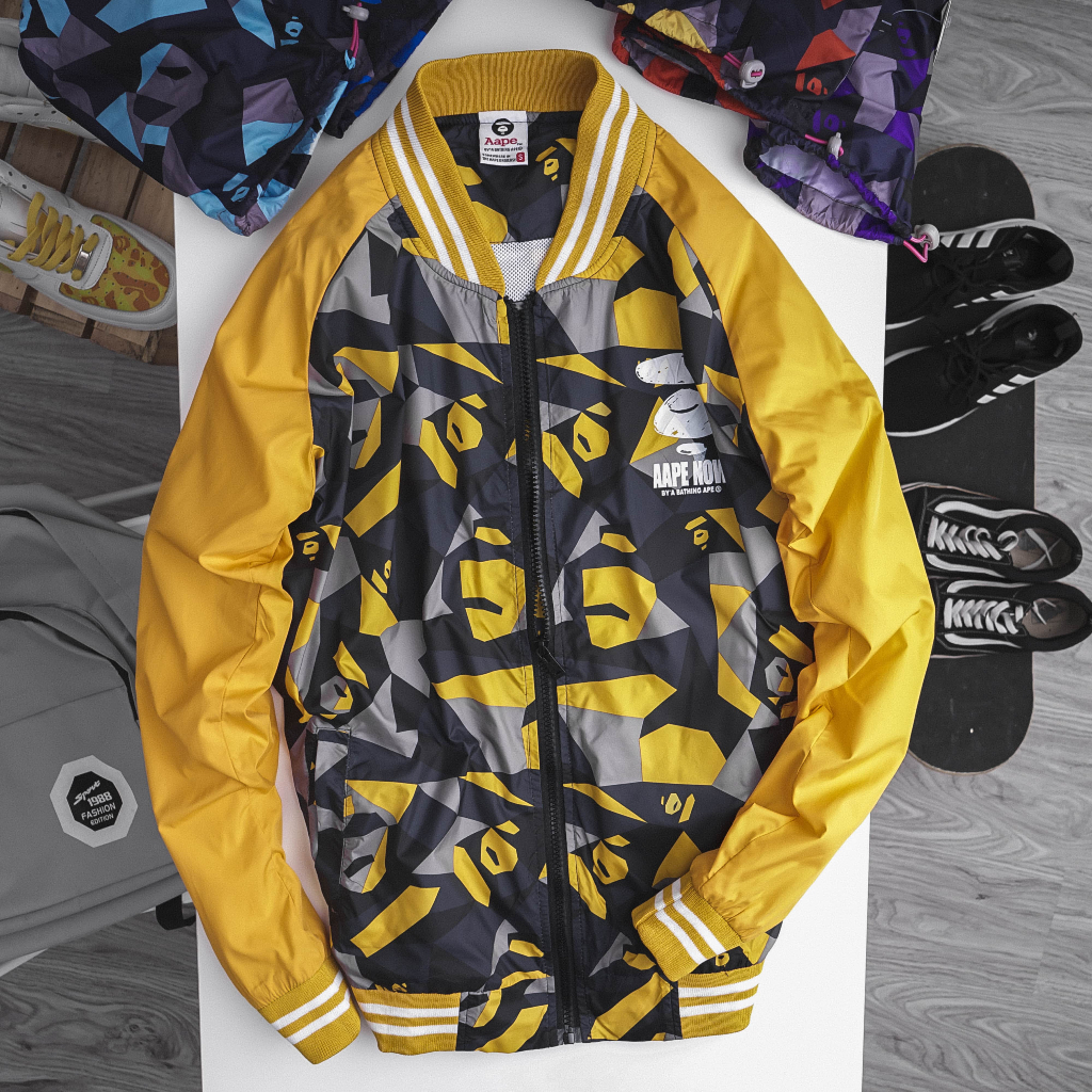 Khoác Gió bomber Camo Vàng 2023