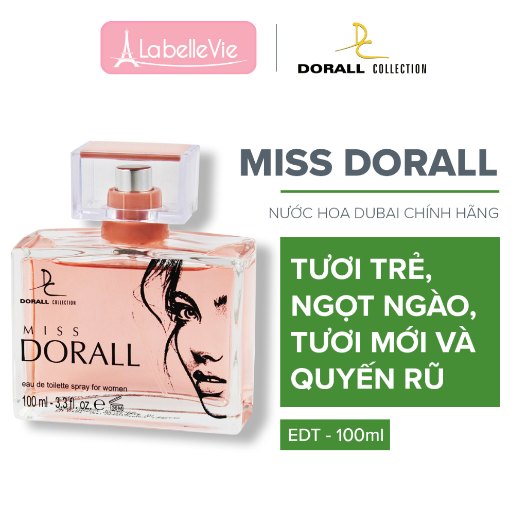 Nước hoa Dubai nữ chính hãng Dorall Collection MISS DORALL hương thơm ngọt ngào quyến rũ 100ml