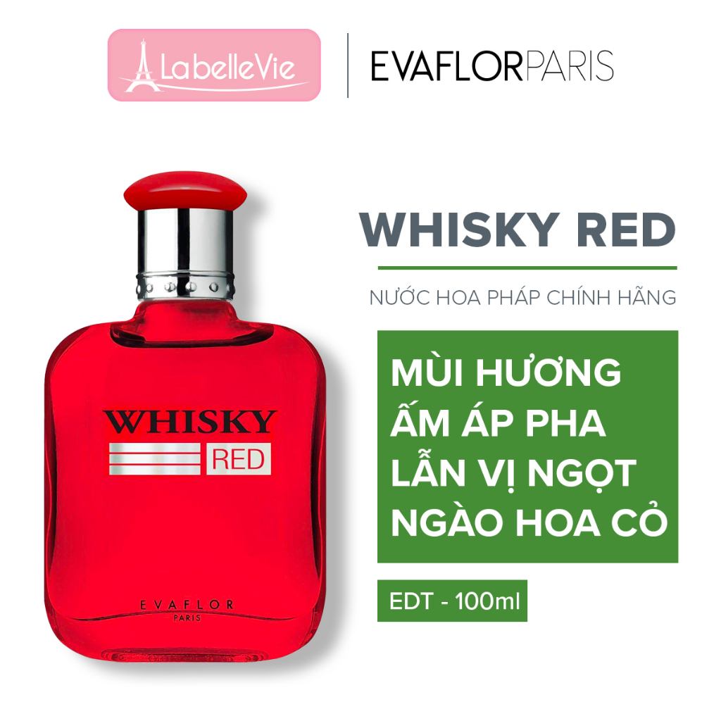 Nước hoa nam Evaflor Whisky Red chính hãng Pháp, mùi hương nam tính quyến rũ 100ml