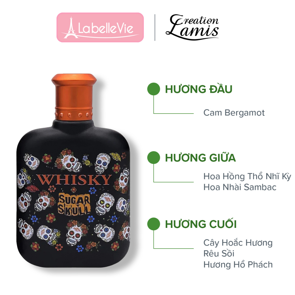 Nước hoa Evaflor Whisky chính hãng Pháp hương thơm táo bạo và quyến rũ dành cho nam 100ml