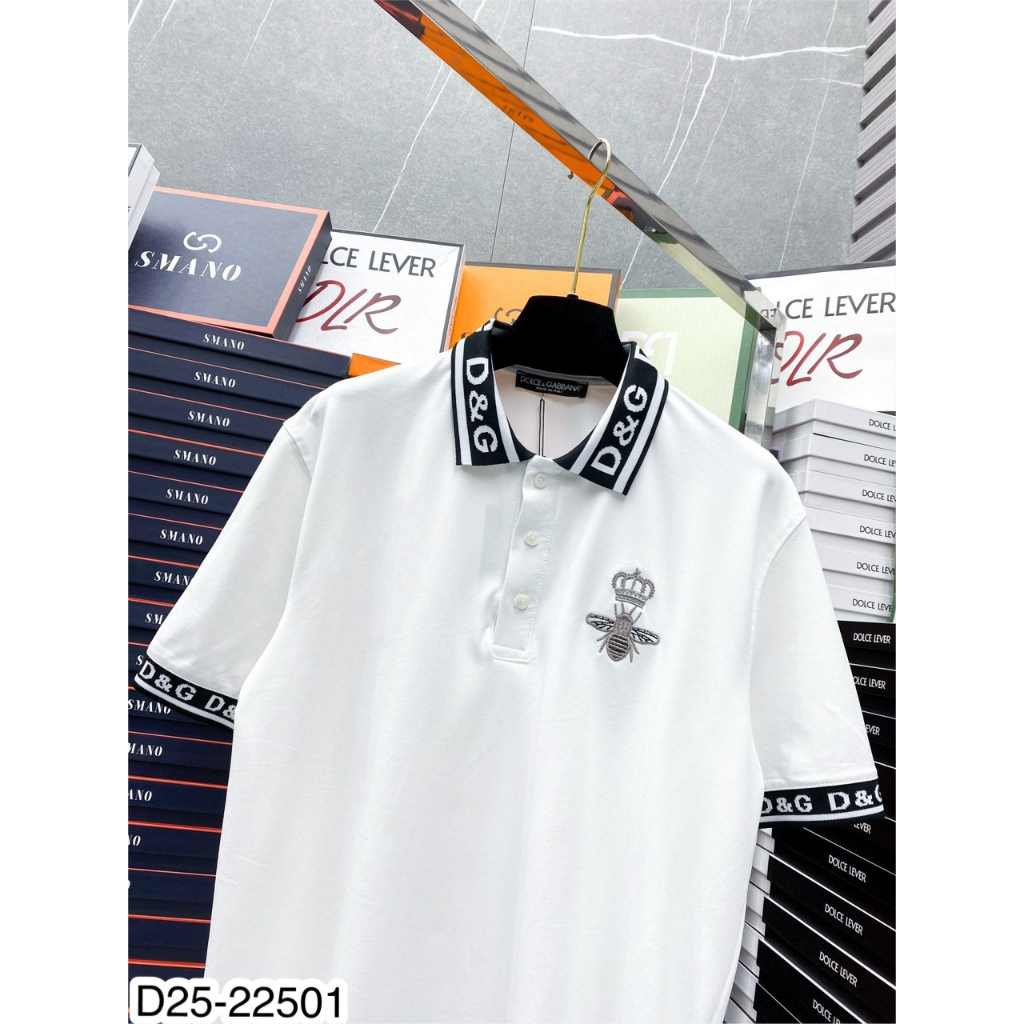 Áo Polo Nam DG Thêu Hình Ong Cực Chất - Áo Polo Nam DG Hàng Cao Cấp