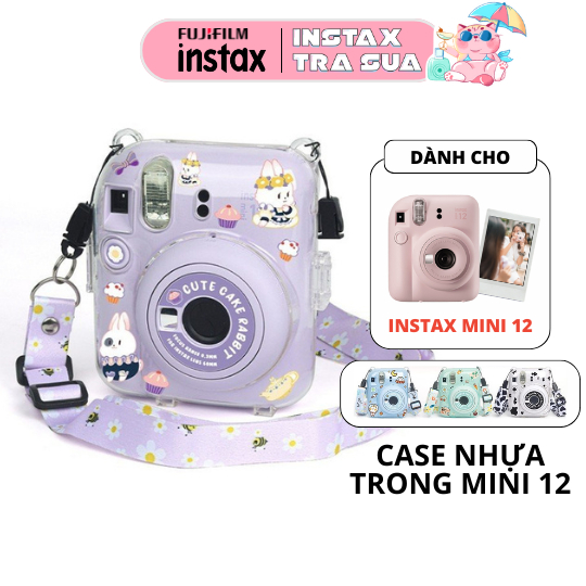Case Ốp Nhựa Trong bảo vệ máy chụp ảnh lấy liền Instax Mini 12/ Mini 11 - chống trầy, chống va đập