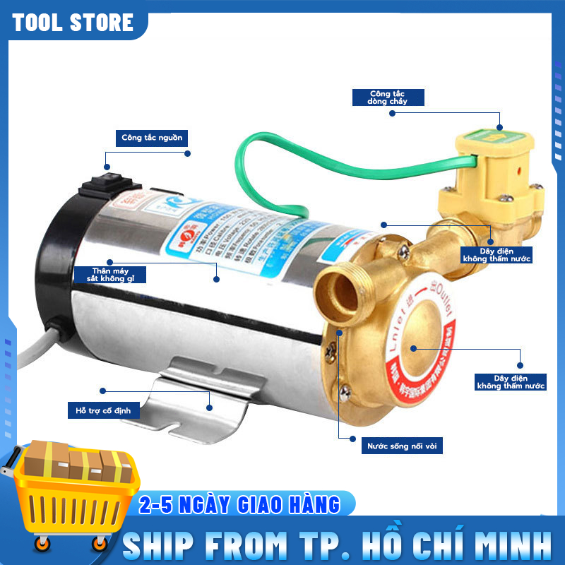 【Sản phẩm mới】Máy bơm tăng áp sử dụng cho máy giặt và vòi sen（100W）