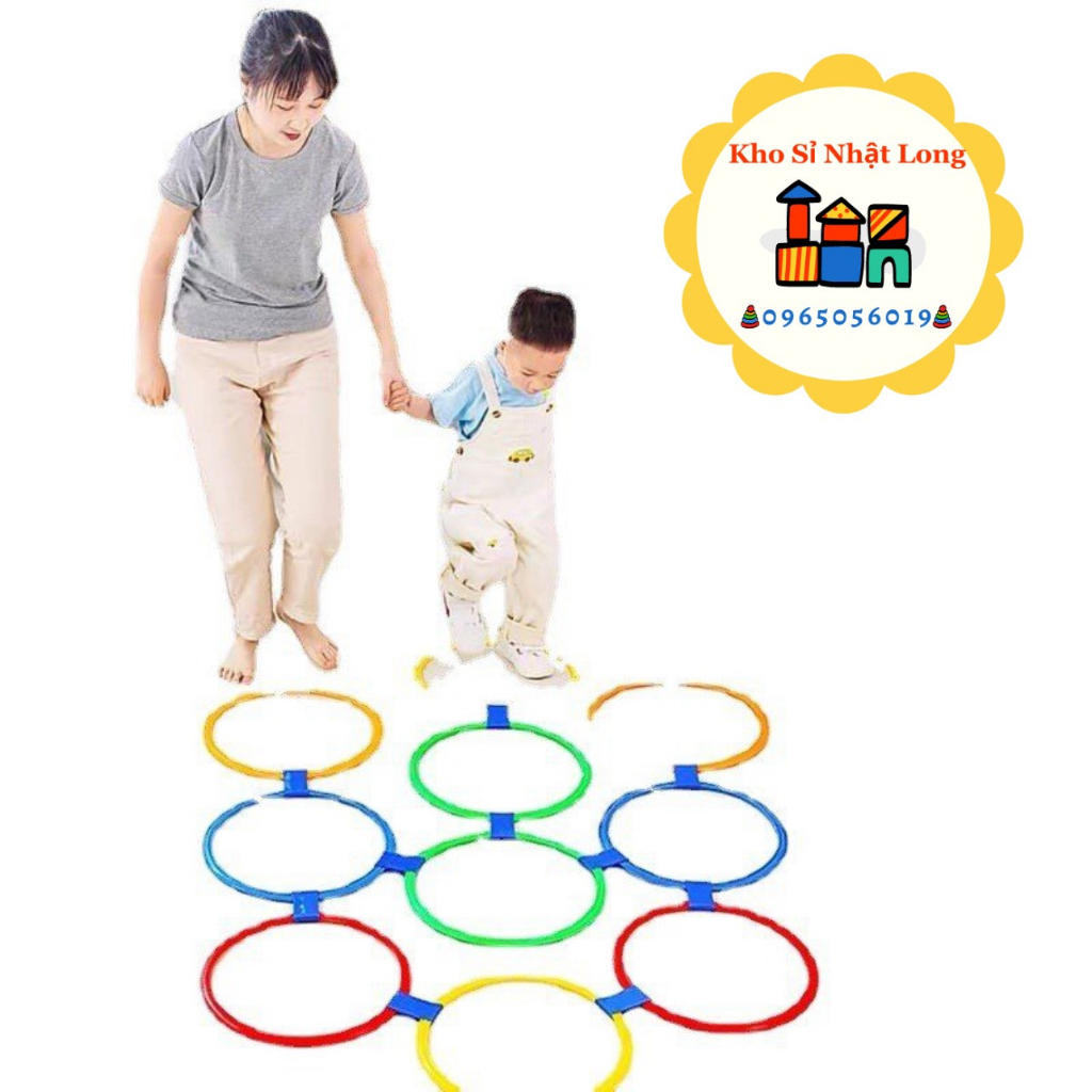 Set 10 Vòng Nhảy lò cò Thông Minh Cho Bé size lớn 38 cm có khớp nối