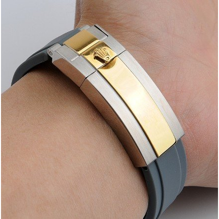 Khóa Rolex đầu bằng - khoá hộp Nguyên Khối dành cho Dây rolex size 20mm 21mm Thép không gỉ