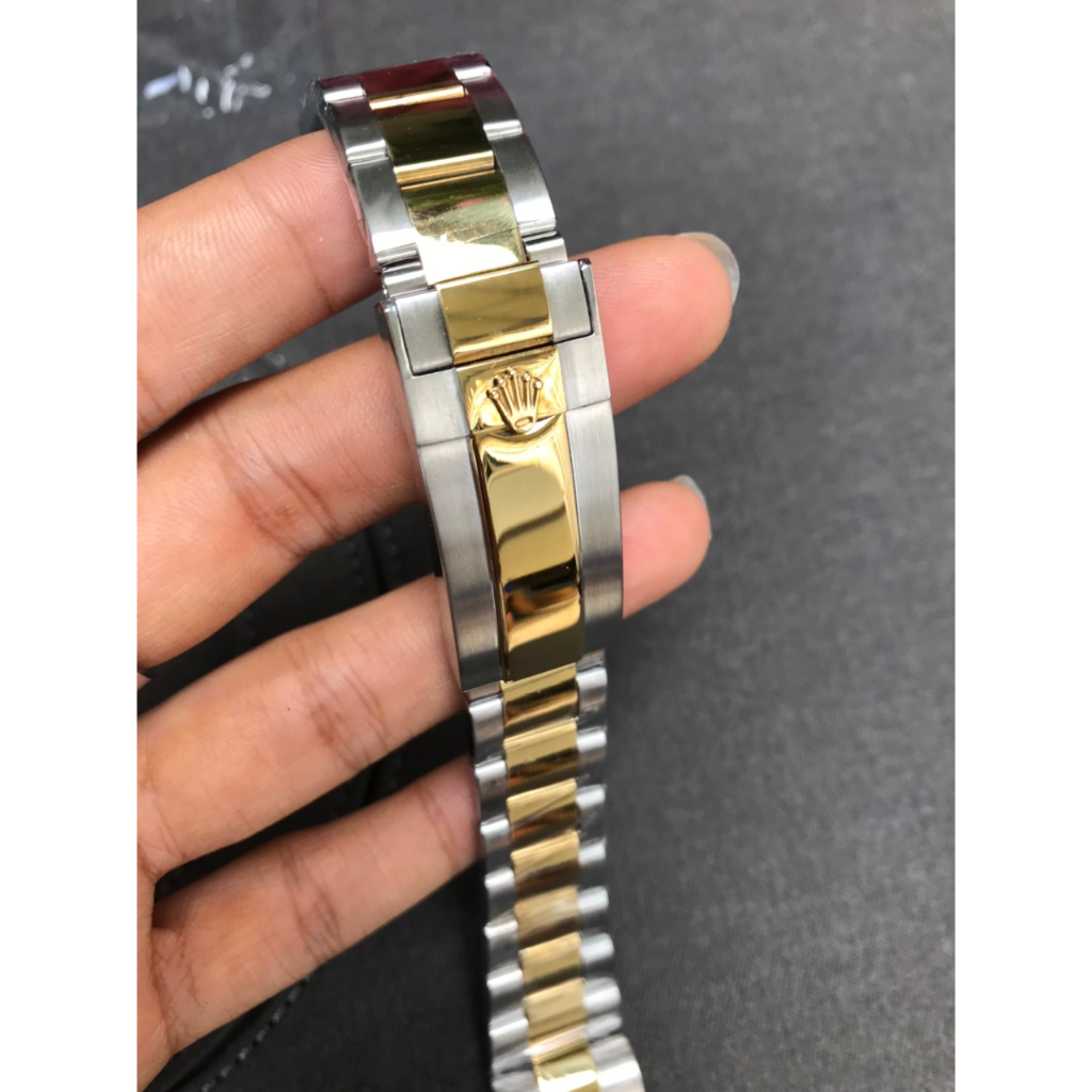 Khóa Rolex đầu bằng - khoá hộp Nguyên Khối dành cho Dây rolex size 20mm 21mm Thép không gỉ